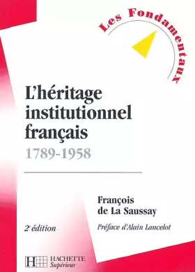 Couverture du produit · L'héritage institutionnel français, 2e édition