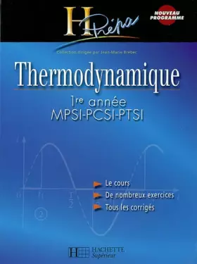 Couverture du produit · Thermodynamique 1ère année MPSI-PCSI-PTSI