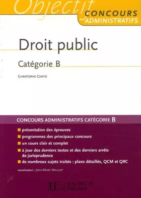 Couverture du produit · Droit public : Catégorie B
