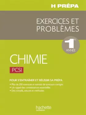 Couverture du produit · Exercices problèmes Chimie PCSI 1re année