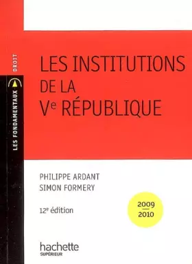 Couverture du produit · Les institutions de la Ve République