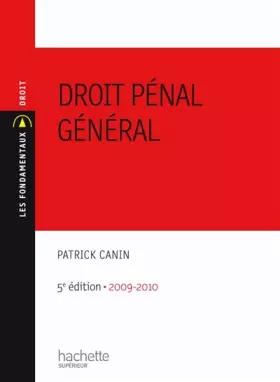Couverture du produit · Droit pénal général : 2009-2010