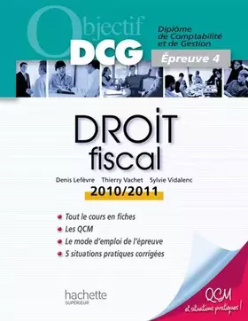 Couverture du produit · Droit fiscal DCG 4