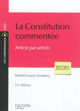 Couverture du produit · La Constitution commentée
