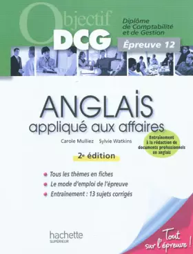 Couverture du produit · Objectif DCG Anglais appliqué aux affaires