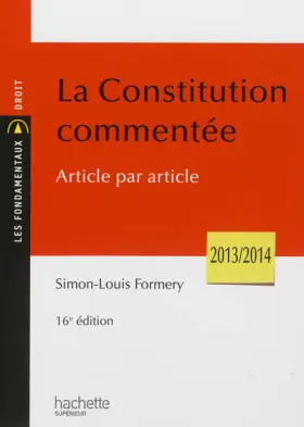 Couverture du produit · La Constitution commentée article par article