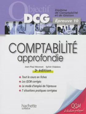 Couverture du produit · Objectif DCG Comptabilité approfondie