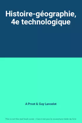 Couverture du produit · Histoire-géographie, 4e technologique