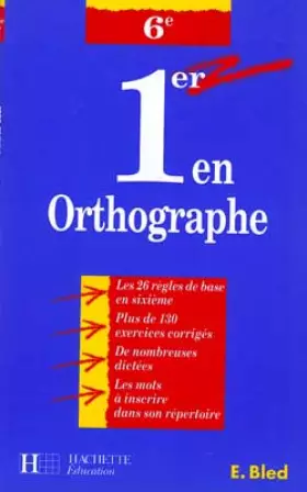Couverture du produit · 1er en orthographe, 6ème