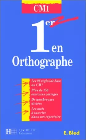 Couverture du produit · 1er en orthographe, CM1