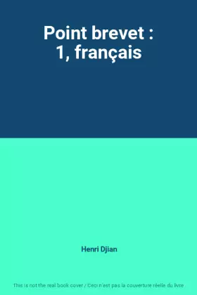 Couverture du produit · Point brevet : 1, français
