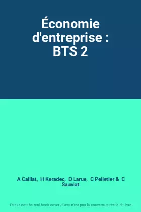 Couverture du produit · Économie d'entreprise : BTS 2