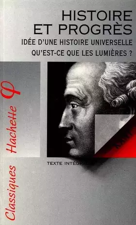 Couverture du produit · Classiques philosophiques : histoire et progrès