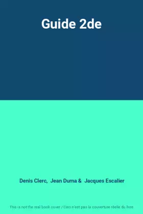 Couverture du produit · Guide 2de