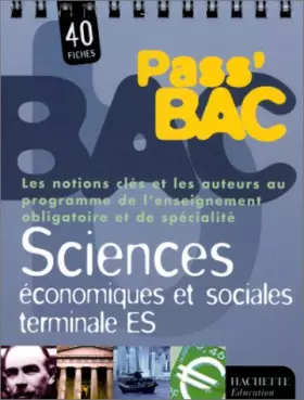 Couverture du produit · Pass'Bac : Sciences économiques et sociales, Terminale ES