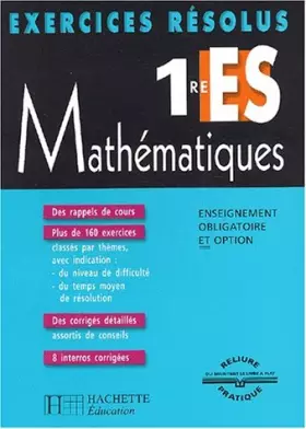 Couverture du produit · Exercices Résolus Mathématiques 1re ES