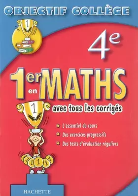 Couverture du produit · 1er en Maths, 4ème (+ corrigés)