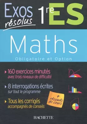 Couverture du produit · Maths 1e ES : Obligatoire et option