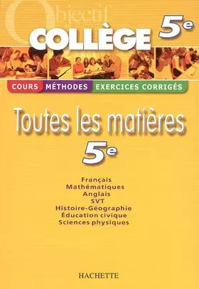 Couverture du produit · Toutes les matières 5e