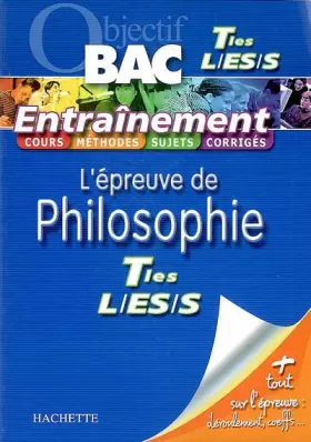 Couverture du produit · L'épreuve de Philosophie Tle S-ES-S