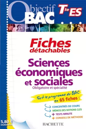 Couverture du produit · Sciences économiques et sociales Tle ES