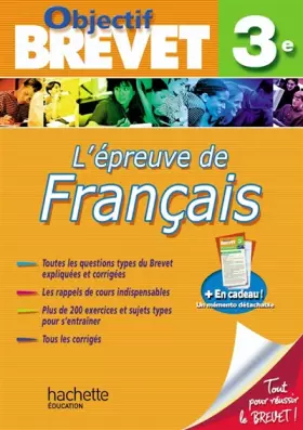 Couverture du produit · L'épreuve de francais 3e