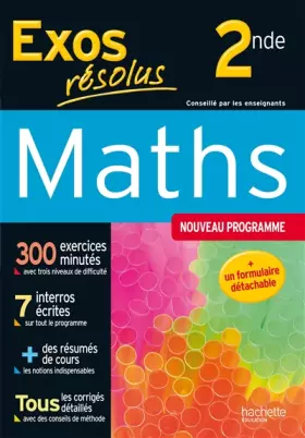 Couverture du produit · Exos résolus - Maths 2de