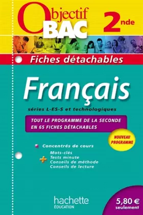 Couverture du produit · Objectif Bac - Fiches détachables - Français 2nde