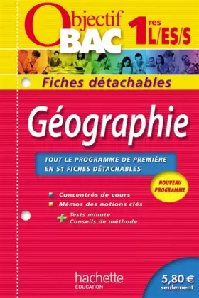 Couverture du produit · Objectif Bac - Fiches détachables - Géographie 1ères