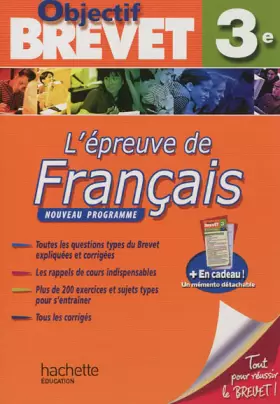 Couverture du produit · Objectif Brevet - L'épreuve de Français