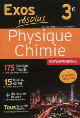 Couverture du produit · Exos résolus - Physique-Chimie 3e