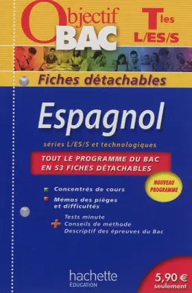 Couverture du produit · Objectif Bac - Fiches détachables - Espagnol Terminales L, ES, S