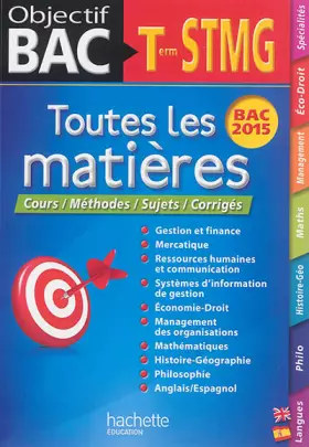 Couverture du produit · Objectif Bac Toutes les matières Tle STMG