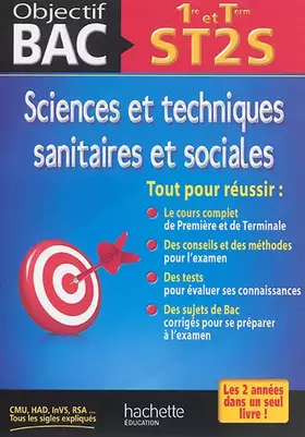 Couverture du produit · Objectif Bac STSS 1re et Terminale ST2S