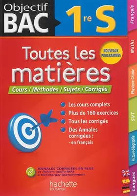 Couverture du produit · Objectif Bac Toutes les matières 1re S