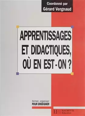 Couverture du produit · Apprentissages et didactiques, où en est-on ?