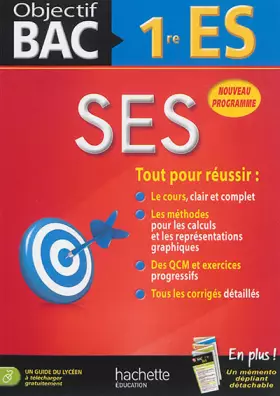 Couverture du produit · Objectif Bac SES 1re ES