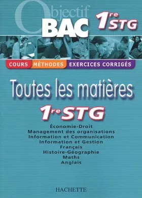 Couverture du produit · Toutes les matières 1e STG