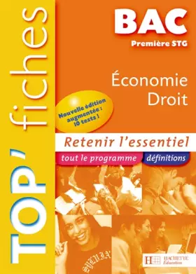 Couverture du produit · Economie/Droit bac 1e STG