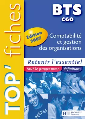 Couverture du produit · Comptabilité et gestion des organisations BTS CGO