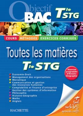 Couverture du produit · Toutes les matières Te STG