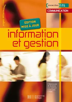 Couverture du produit · Information et gestion 1e STG communication