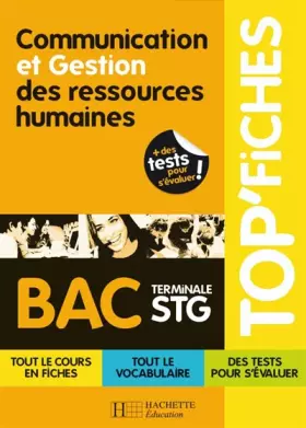 Couverture du produit · Communication et Gestion des ressources humaines Tle STG