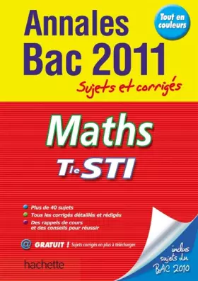 Couverture du produit · Maths Tle STI : Annales Sujets et corrigés