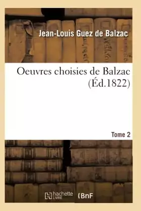 Couverture du produit · Oeuvres choisies de Balzac T01