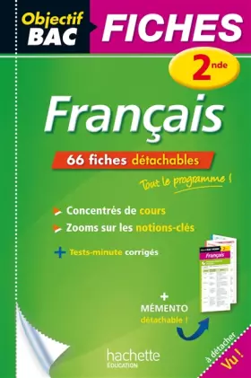Couverture du produit · Objectif Bac Fiches détachables Français 2nde