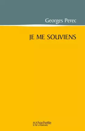 Couverture du produit · Je me souviens