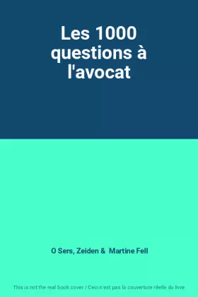 Couverture du produit · Les 1000 questions à l'avocat