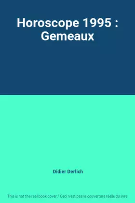 Couverture du produit · Horoscope 1995 : Gemeaux