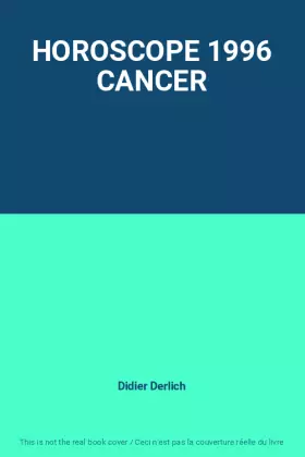 Couverture du produit · HOROSCOPE 1996 CANCER